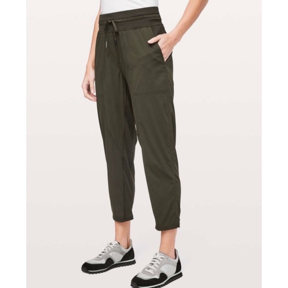 Lululemon Dance Studio Crop 25” Dark Olive Jogger Pants - Picture 2 of 11